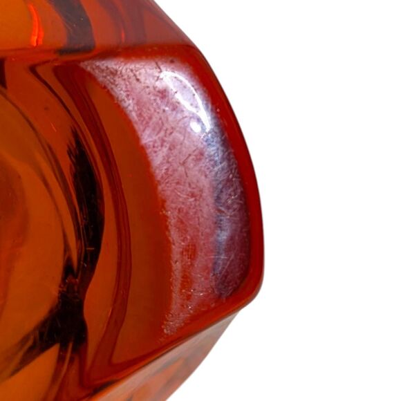 Vintage Viking Glass Ashtray Atomic Orbit Persimmon Tripod Mid Century MCM Retro - Picture 9 of 11